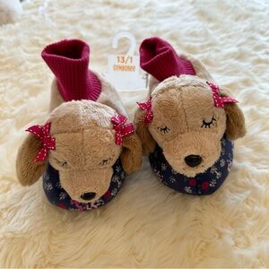 NWT - Gymboree slippers cute puppy - Size 13/1